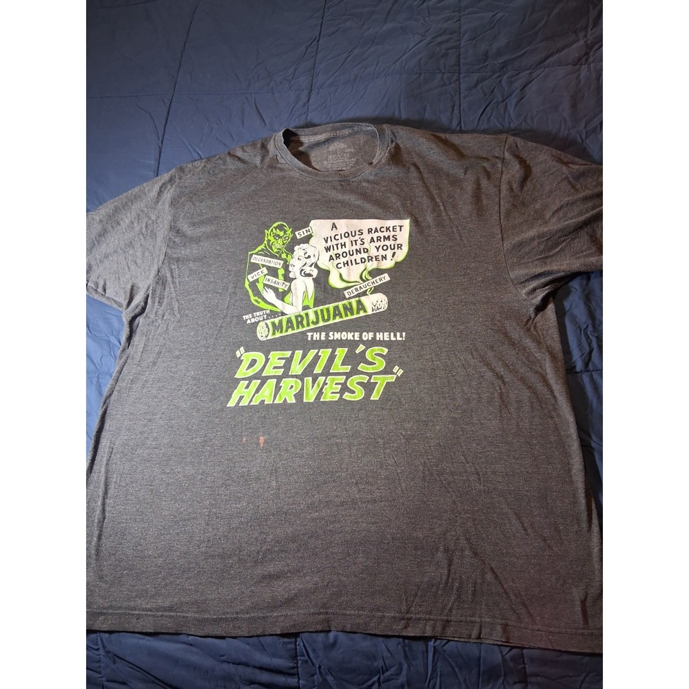 Marijuana‎ Propaganda Poster 1950s T Shirt Gray Mens 3XL